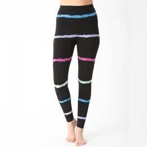 Electric & Rose Sunset Onyx Leggings Black Colorful